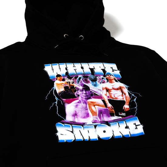 White Smoke Black Hoodie