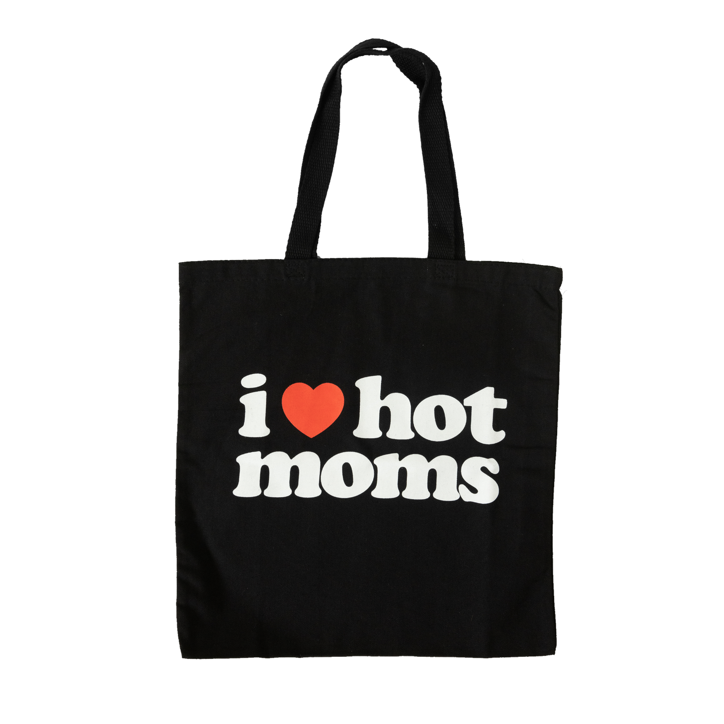 I Heart Hot Moms Black Tote Bag