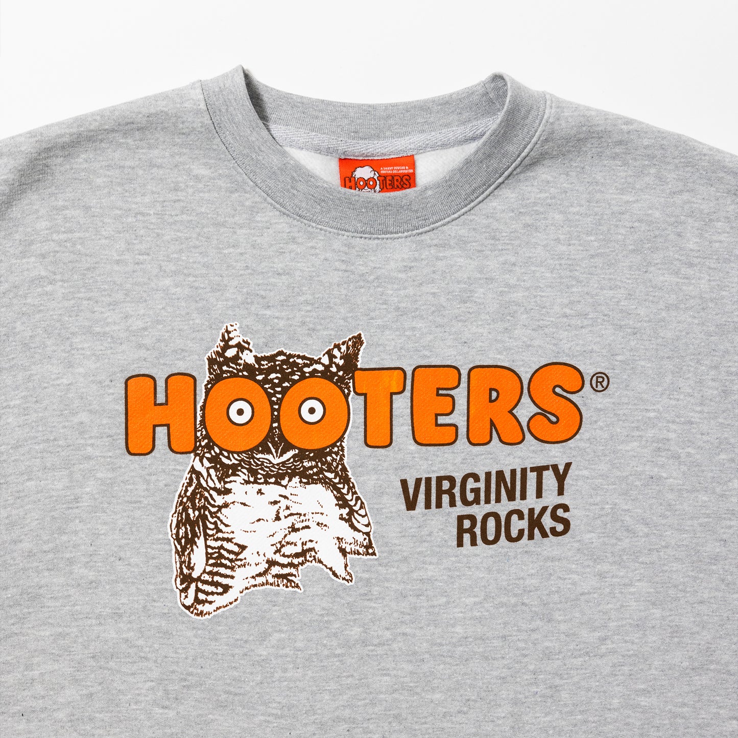 Virginity Rocks x Hooters Grey Crewneck