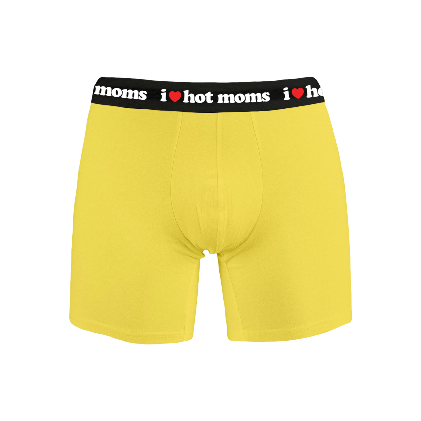 I Heart Hot Moms Yellow Boxers