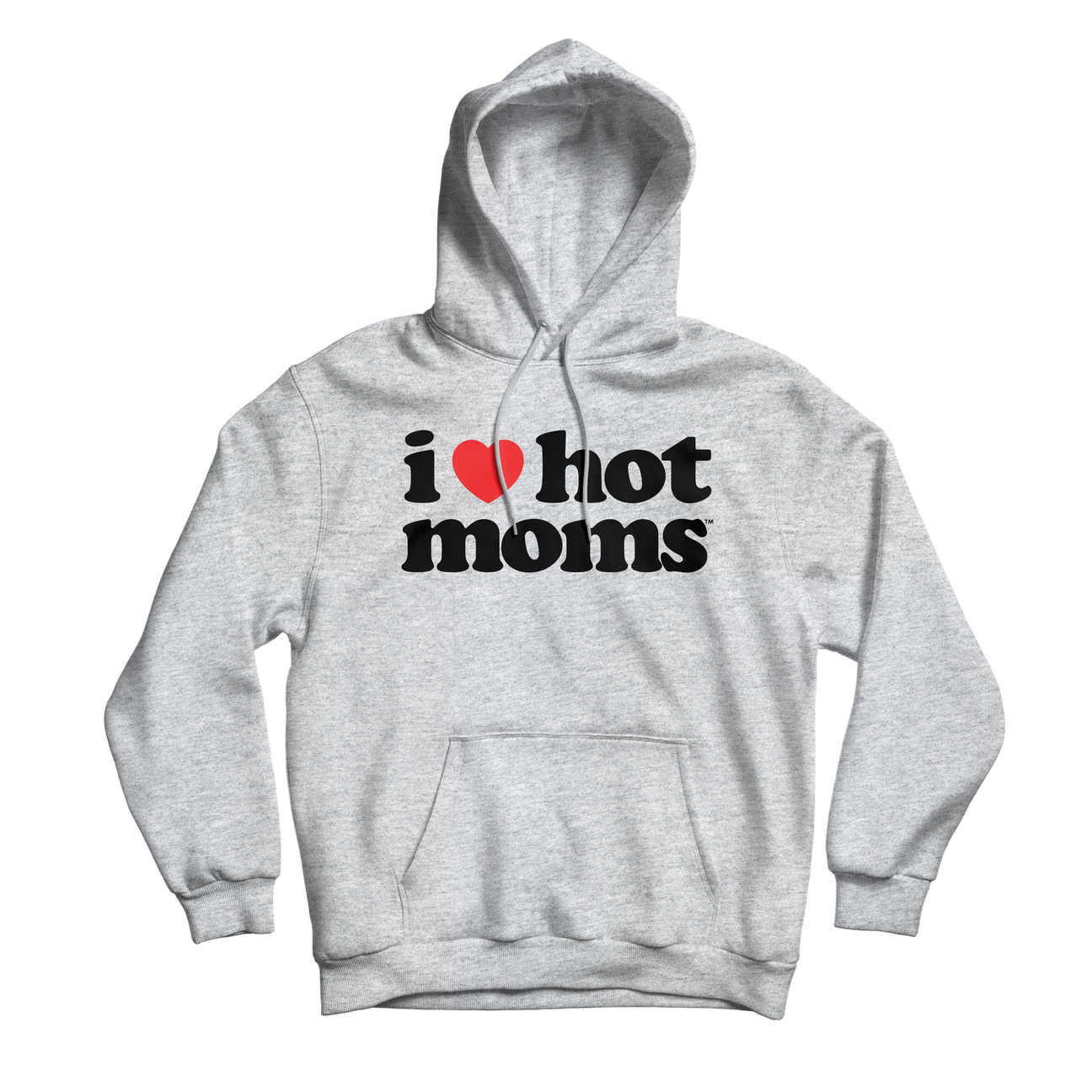 I Heart Hot Moms Grey Hoodie