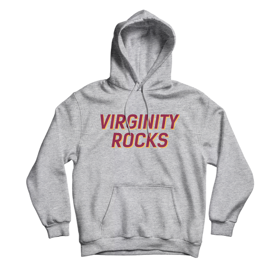 Virginity Rocks Heather Grey Hoodie