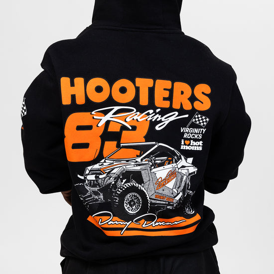 Load image into Gallery viewer, Rzr Hooters Racing Black Hoodie
