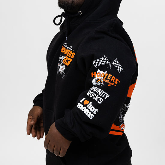 Load image into Gallery viewer, Rzr Hooters Racing Black Hoodie
