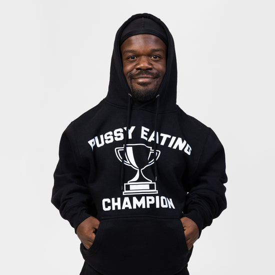 Load image into Gallery viewer, Pussy Eating Champion Black Hoodie
