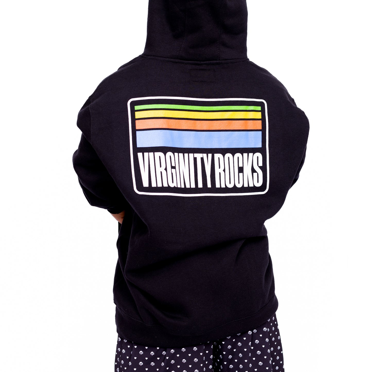 Virginity Rocks Tape Black Hoodie