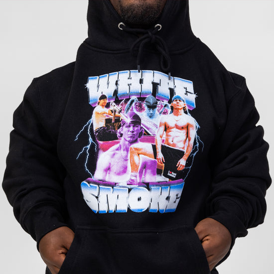 Load image into Gallery viewer, White Smoke Black Hoodie

