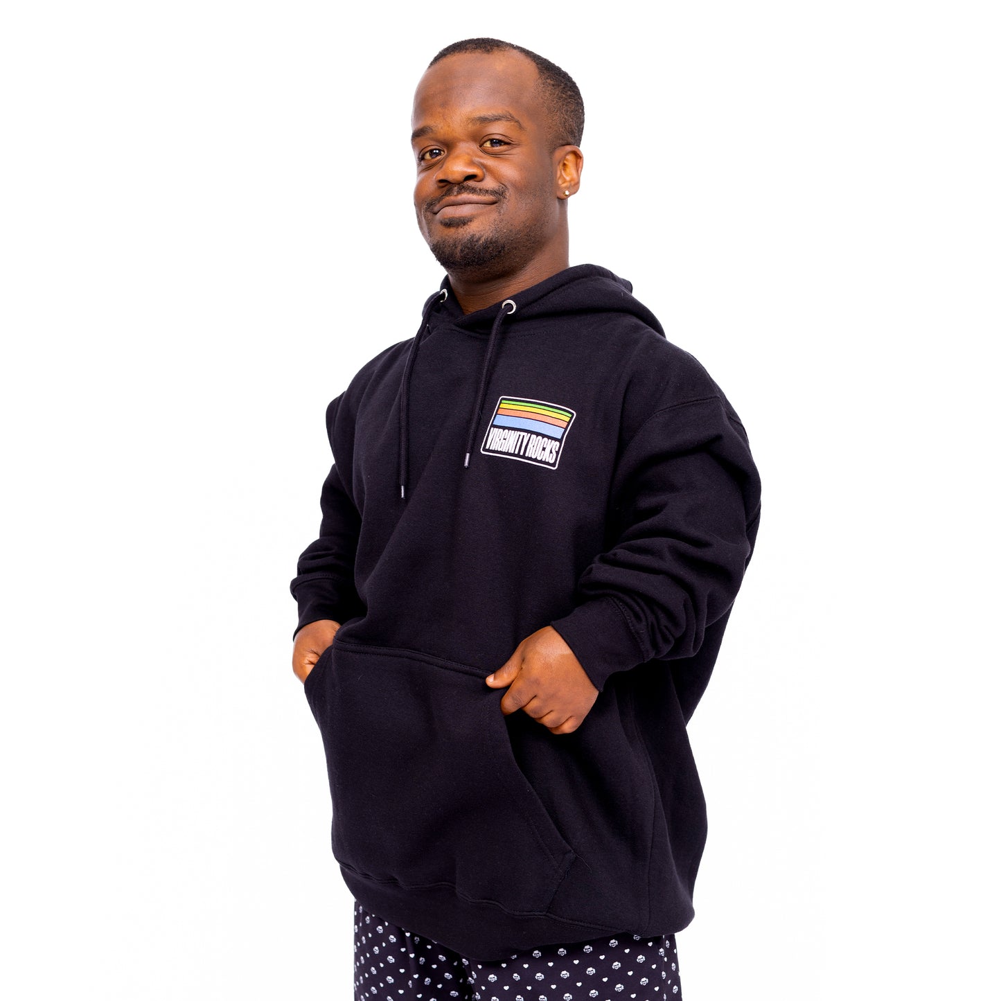Virginity Rocks Tape Black Hoodie