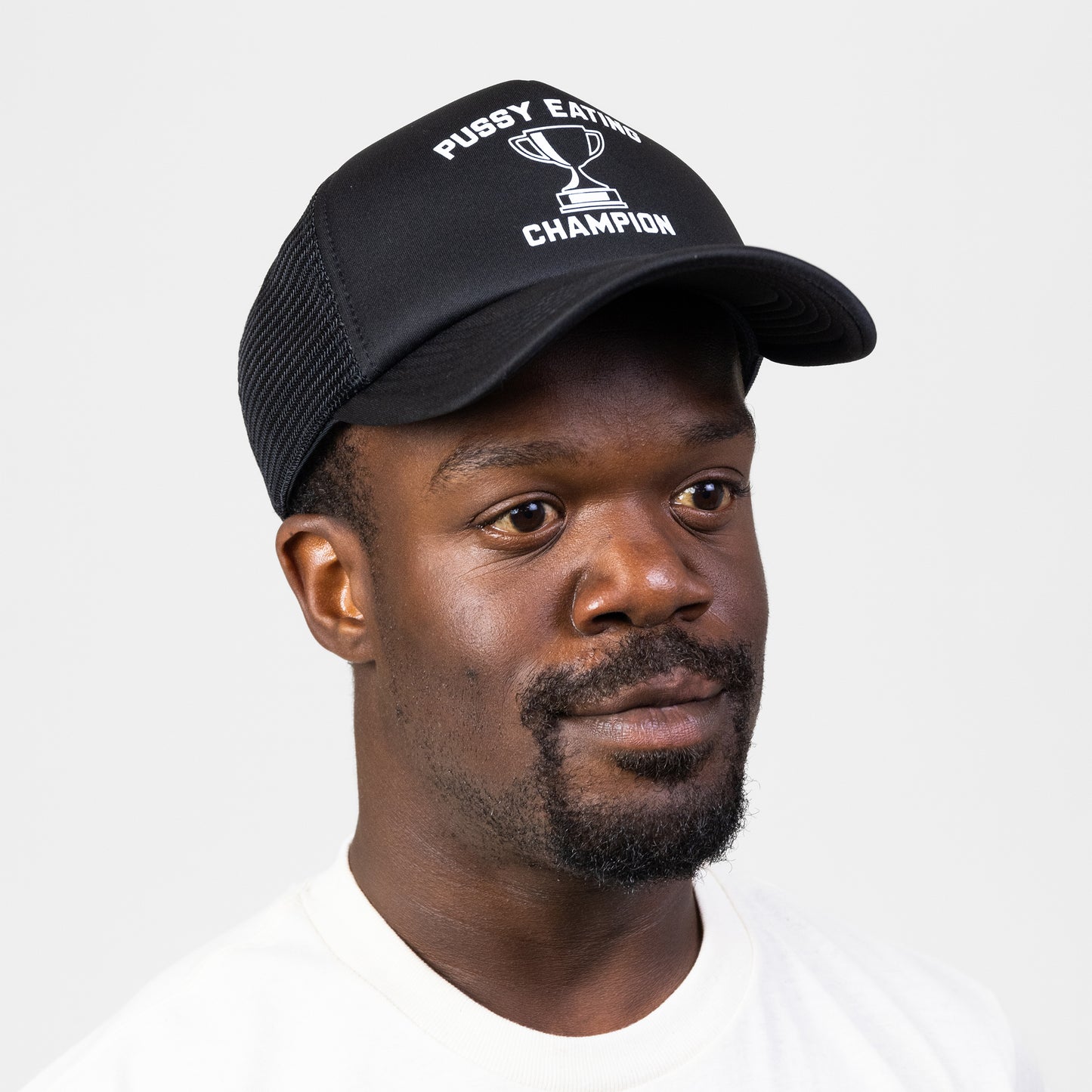 Pussy Eating Champion Black Trucker Hat
