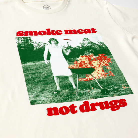 Load image into Gallery viewer, Smoke Meat Not Drugs Natural Tee
