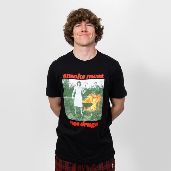 Load image into Gallery viewer, Smoke Meat Not Drugs Black Tee
