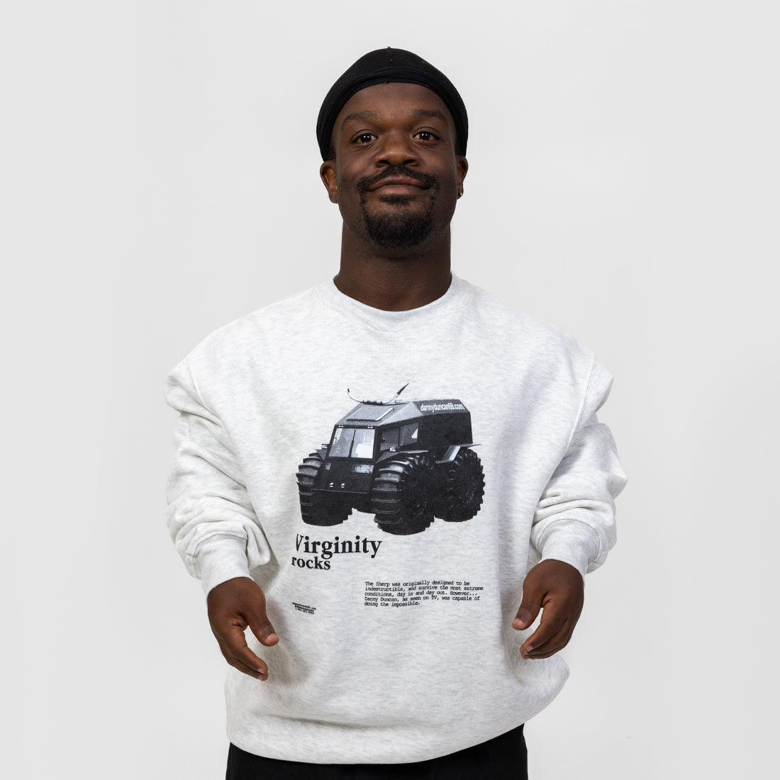 Virginity Rocks Sherp Oatmeal Crewneck Danny Duncan