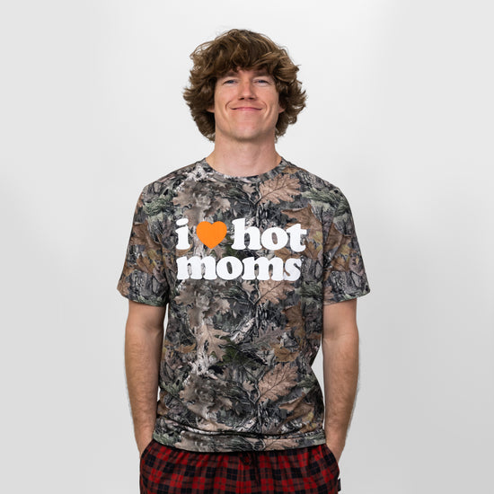 Load image into Gallery viewer, I Heart Hot Moms Camo Tee
