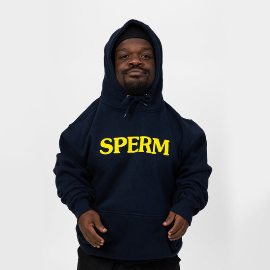 Load image into Gallery viewer, Sperm Navy Hoodie
