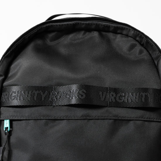Virginity Rocks Black & Teal Nylon Backpack