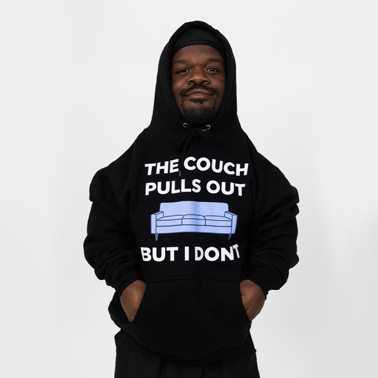 Load image into Gallery viewer, Pull Out Couch Black Hoodie
