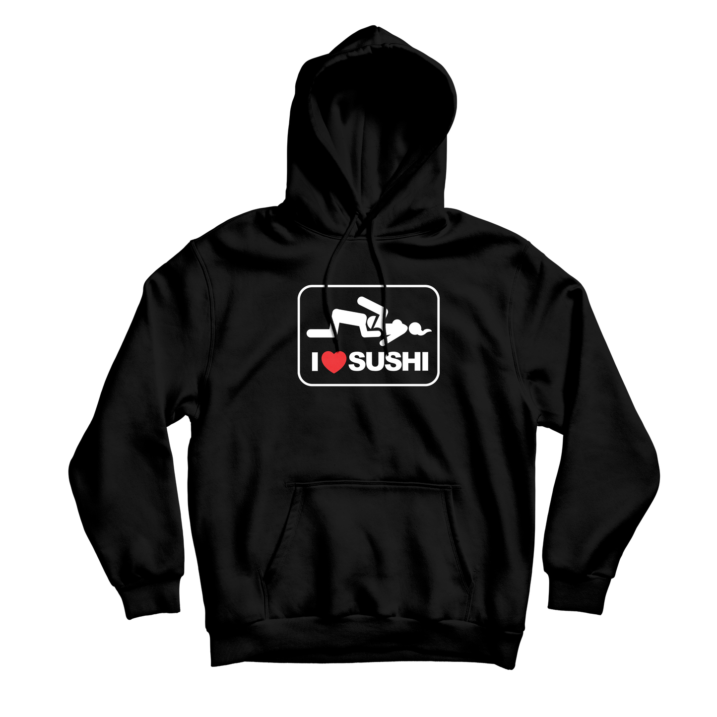 I Heart Sushi Black Hoodie