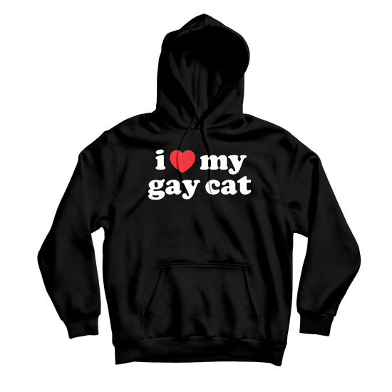 I Heart My Cat Black Hoodie