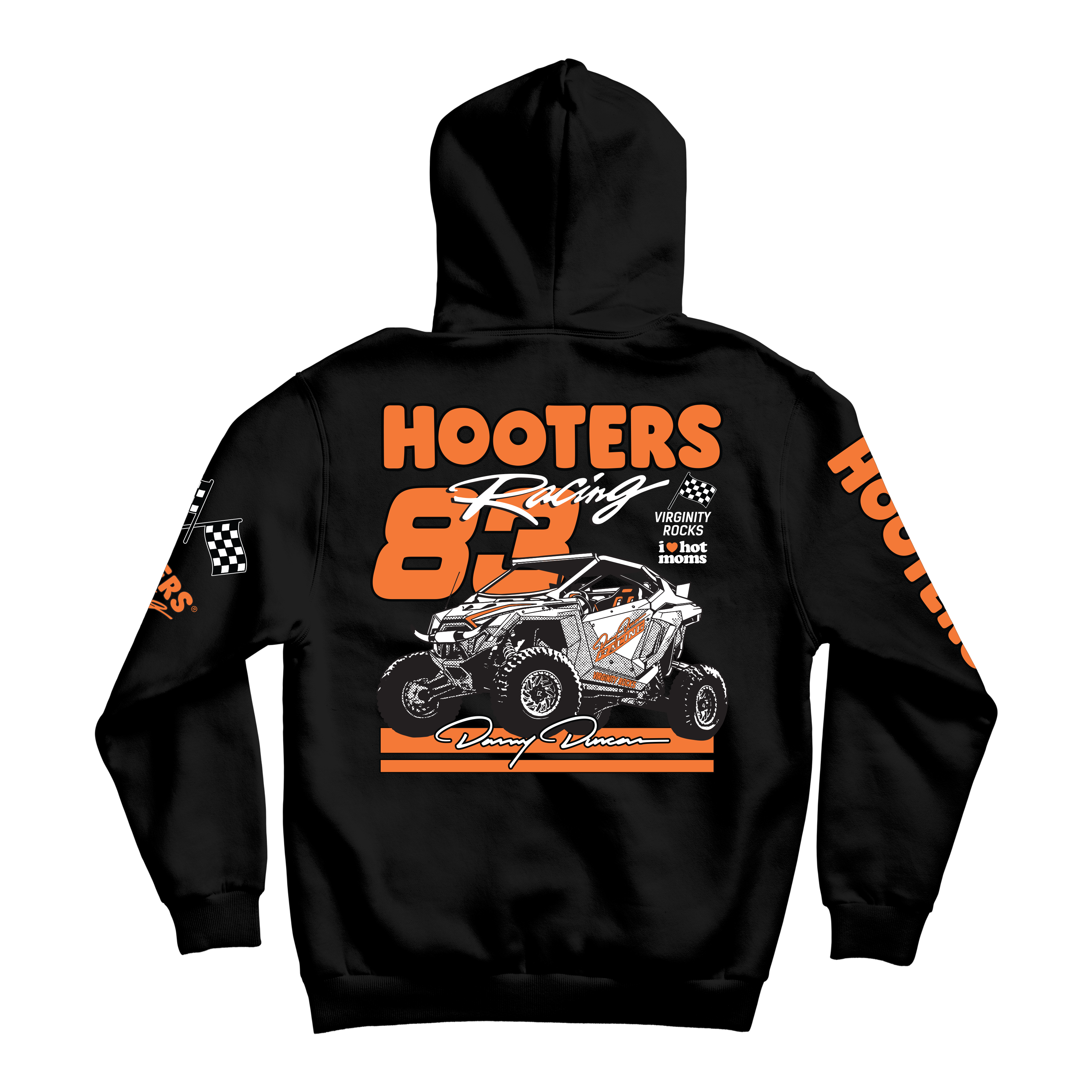 Rzr Hooters Racing Black Hoodie