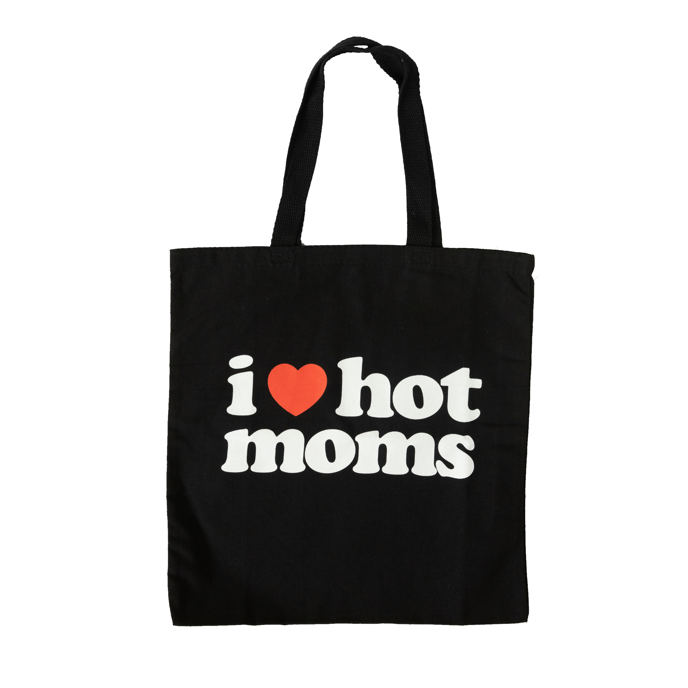 I Heart Hot Moms Black Tote Bag
