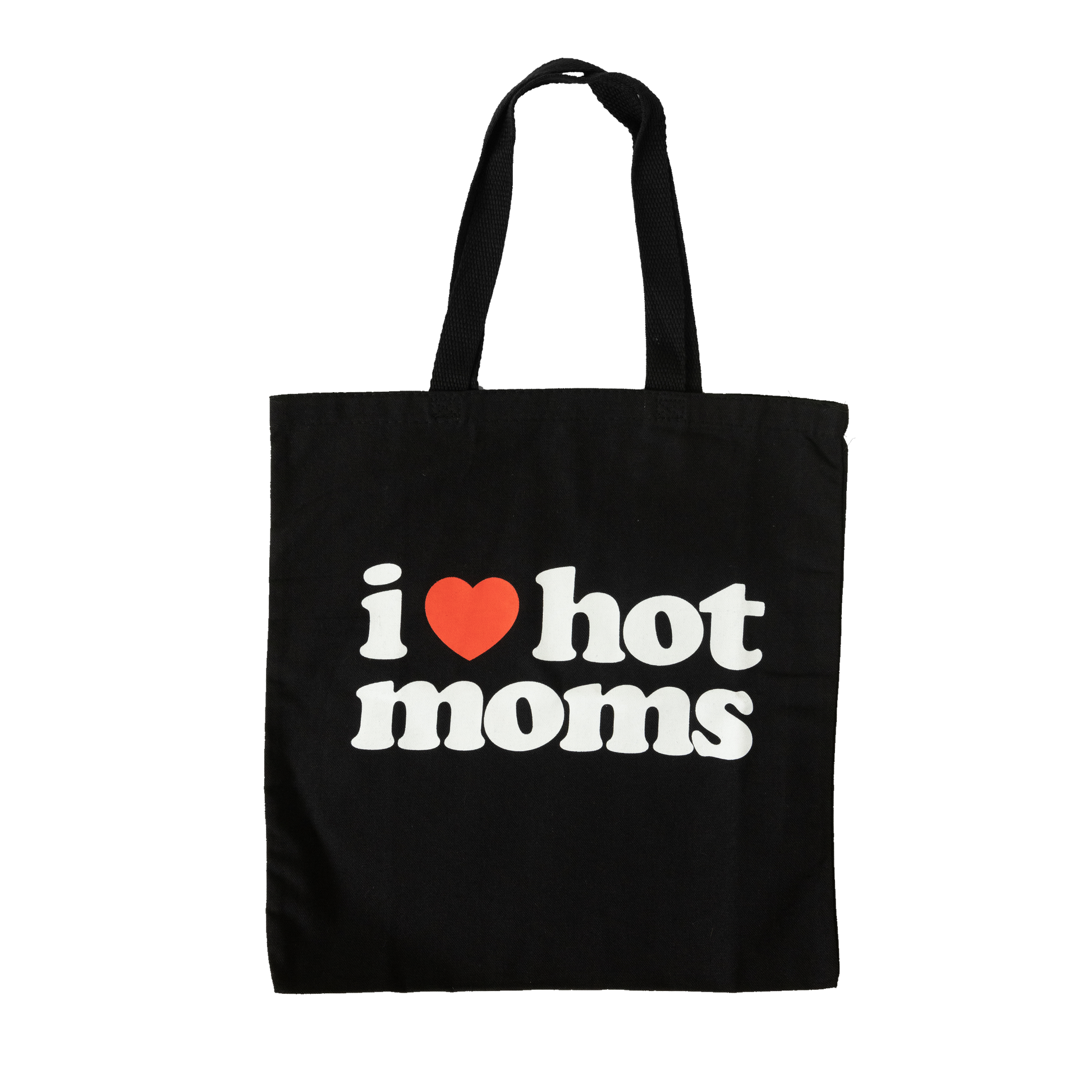 I Heart Hot Moms Black Tote Bag