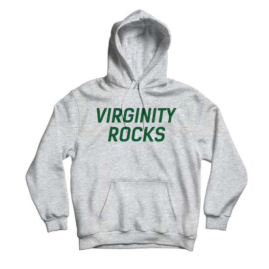 Virginity Rocks University Grey Hoodie