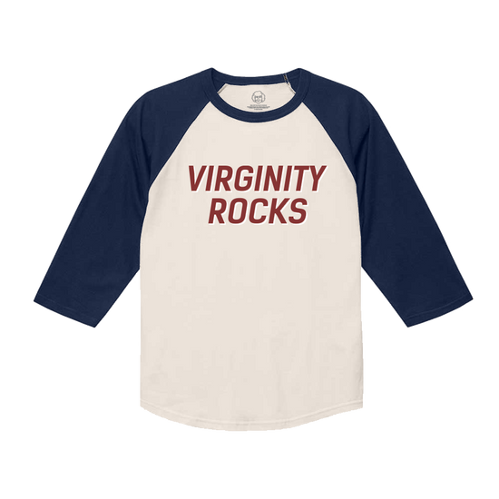 Virginity Rocks Vintage Baseball Tee