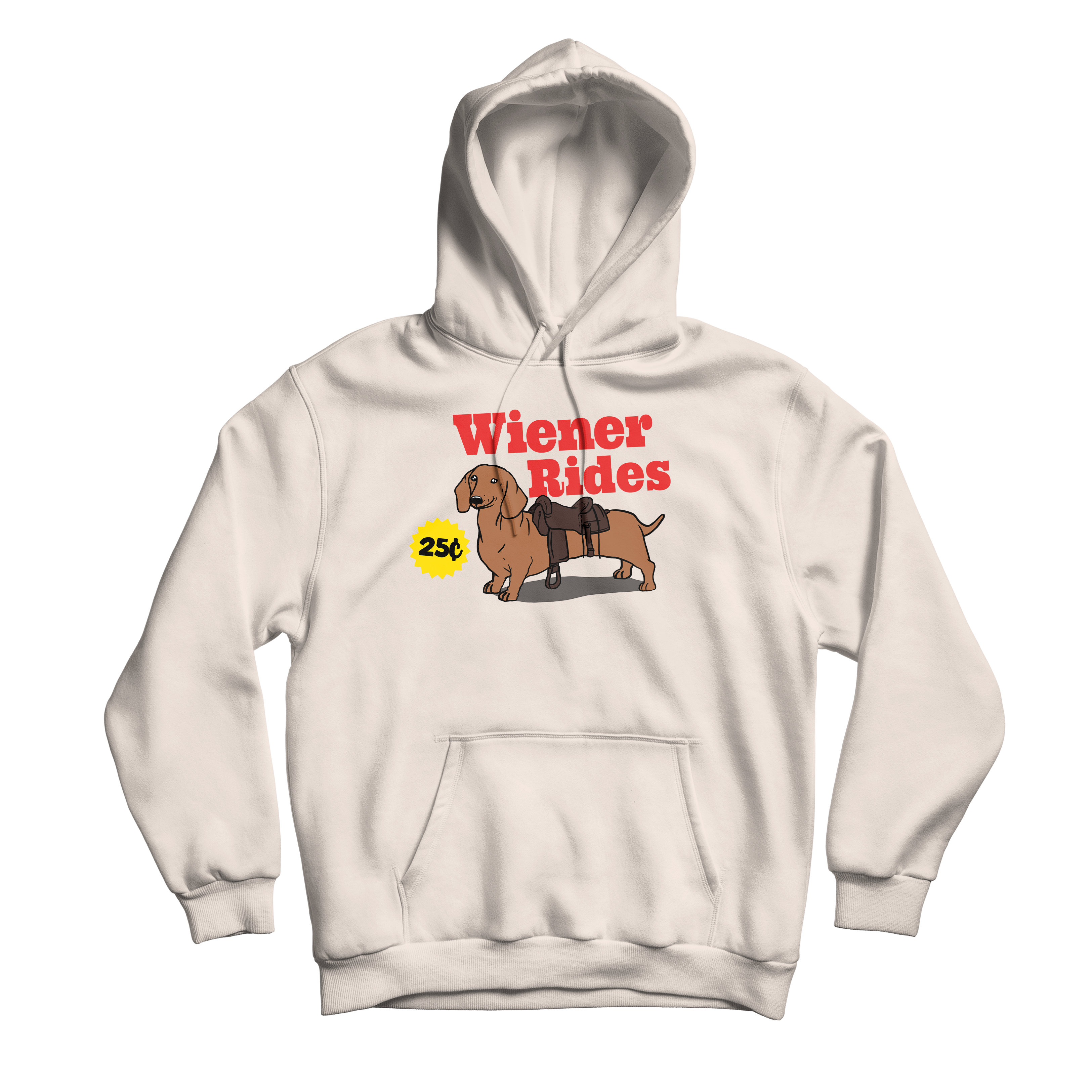 Wiener Rides Sand Hoodie