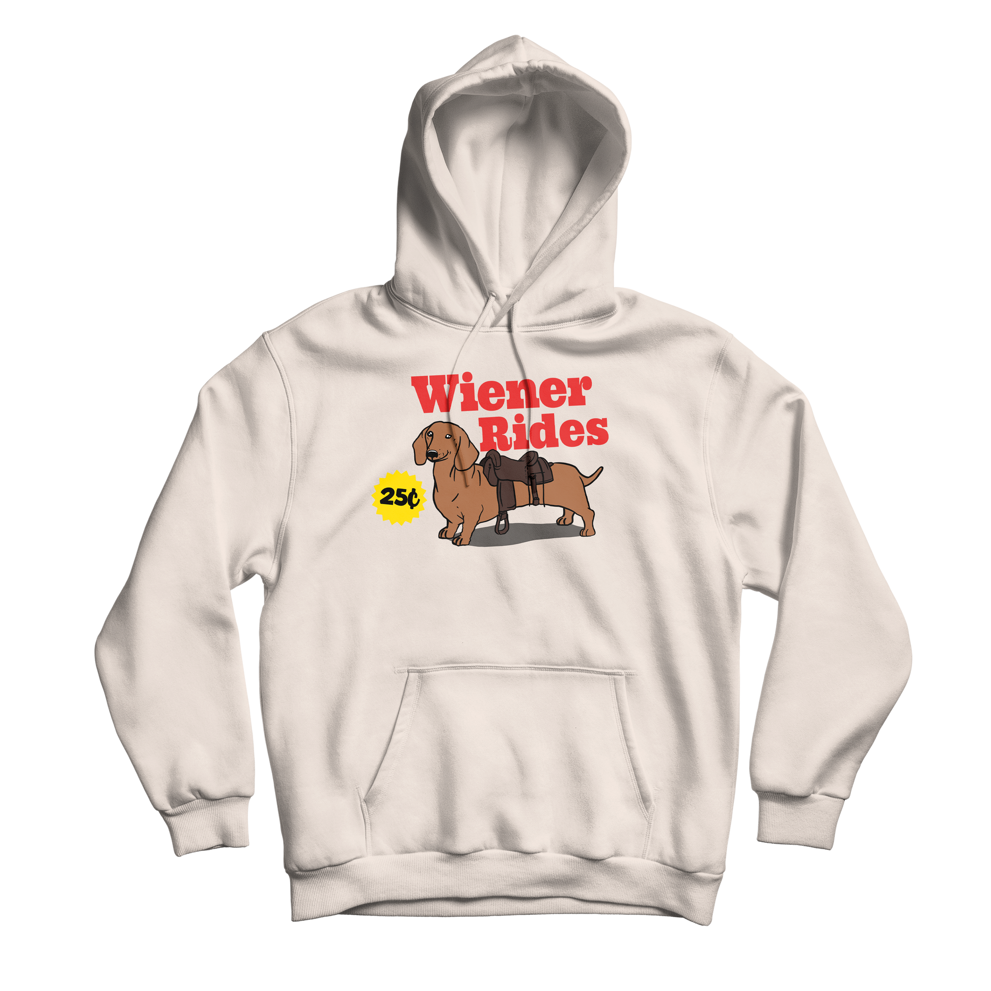 Wiener Rides Sand Hoodie
