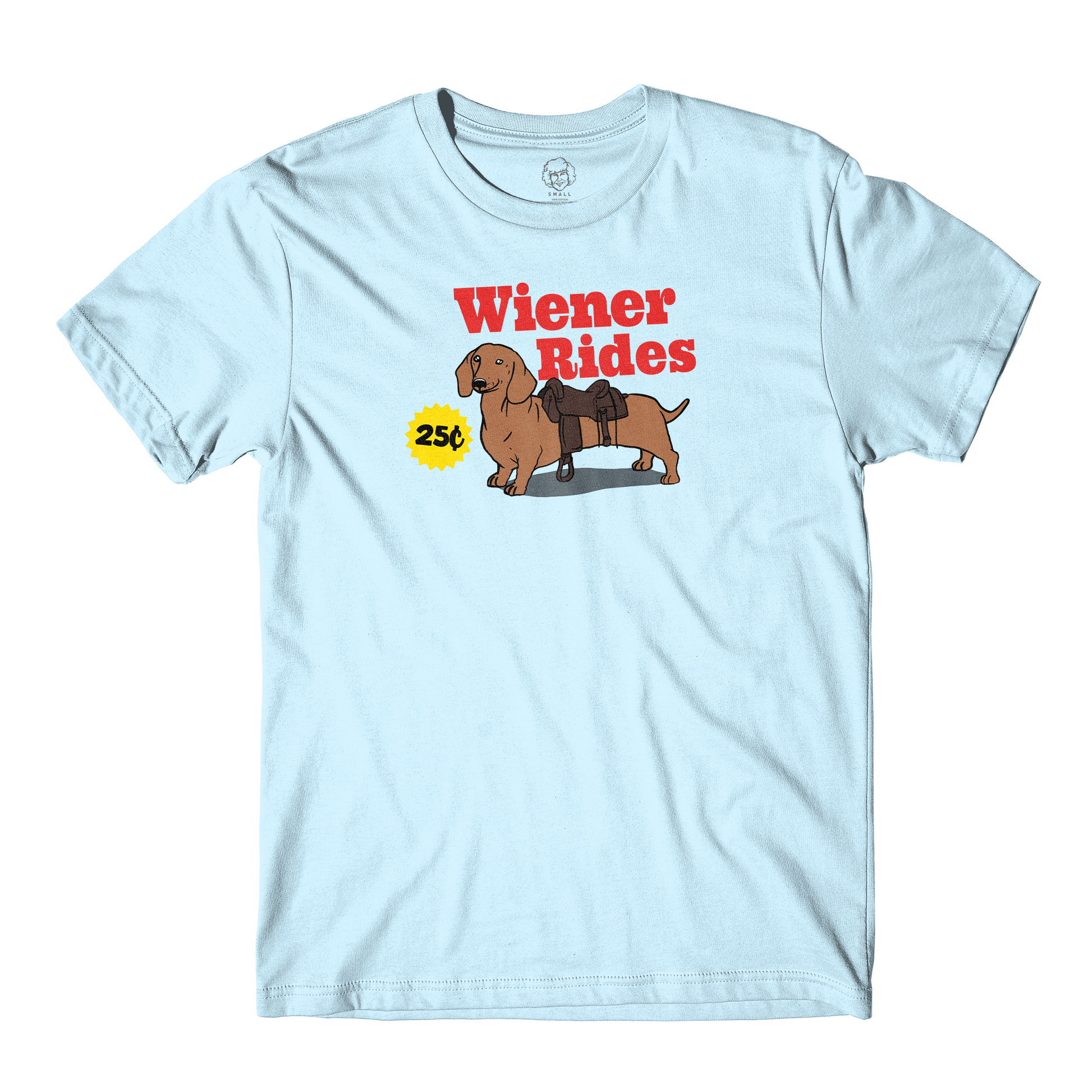 Wiener Rides Light Blue Tee
