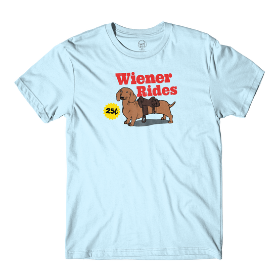 Wiener Rides Light Blue Tee