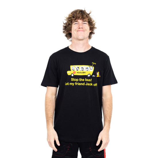 Load image into Gallery viewer, Stop The Bus Black Tee
