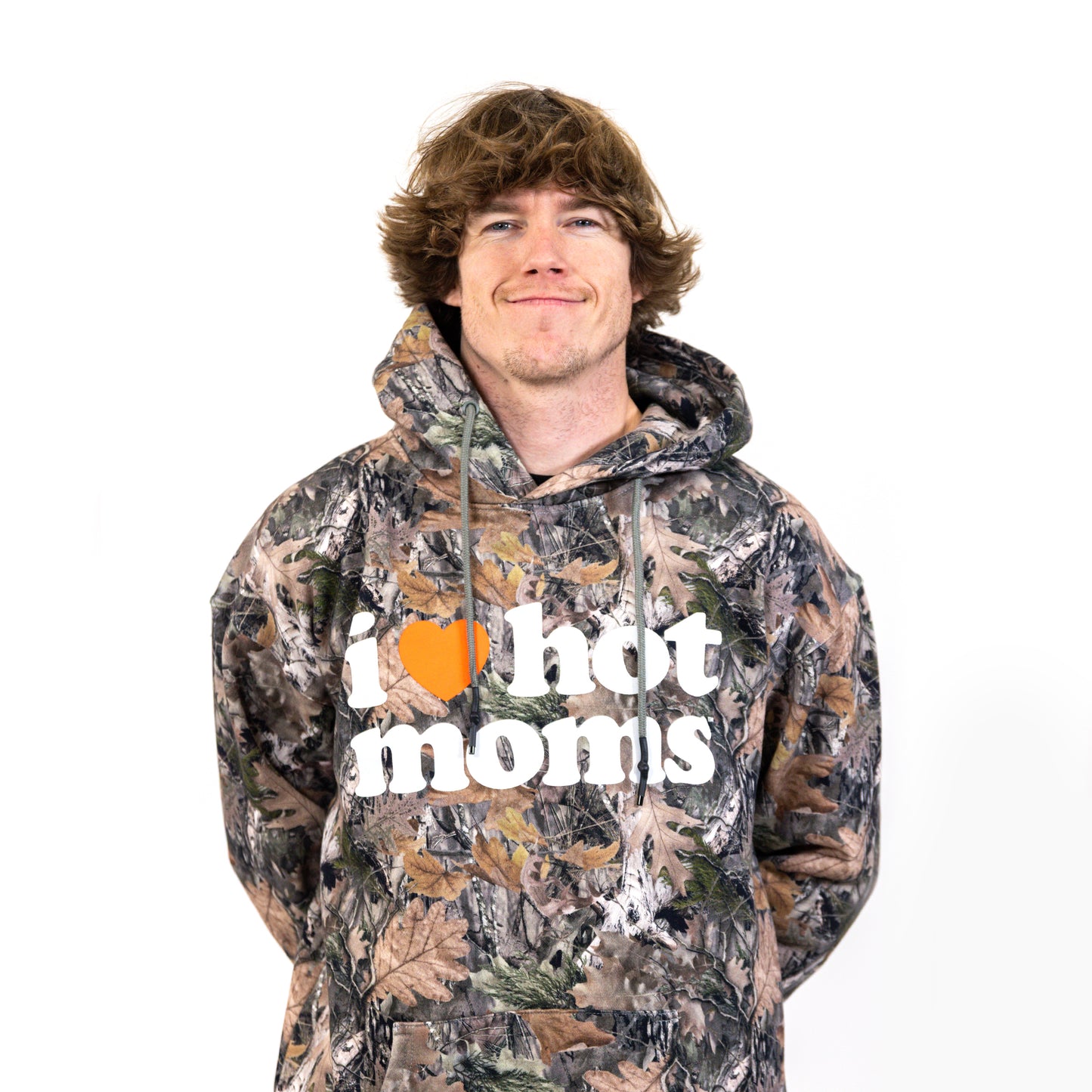 I Heart Hot Moms Camo Hoodie
