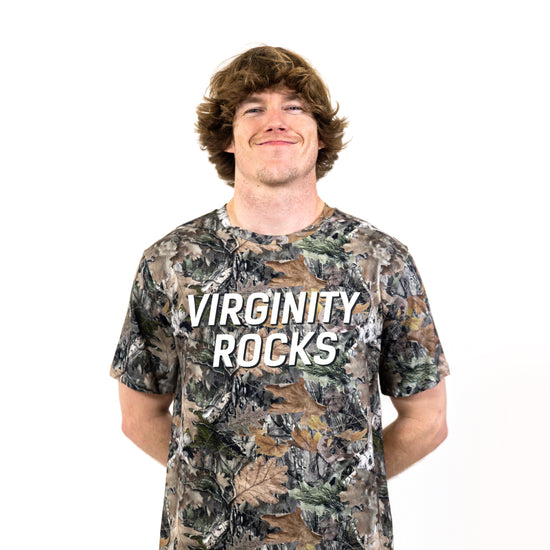 Load image into Gallery viewer, Virginity Rocks Camo Tee
