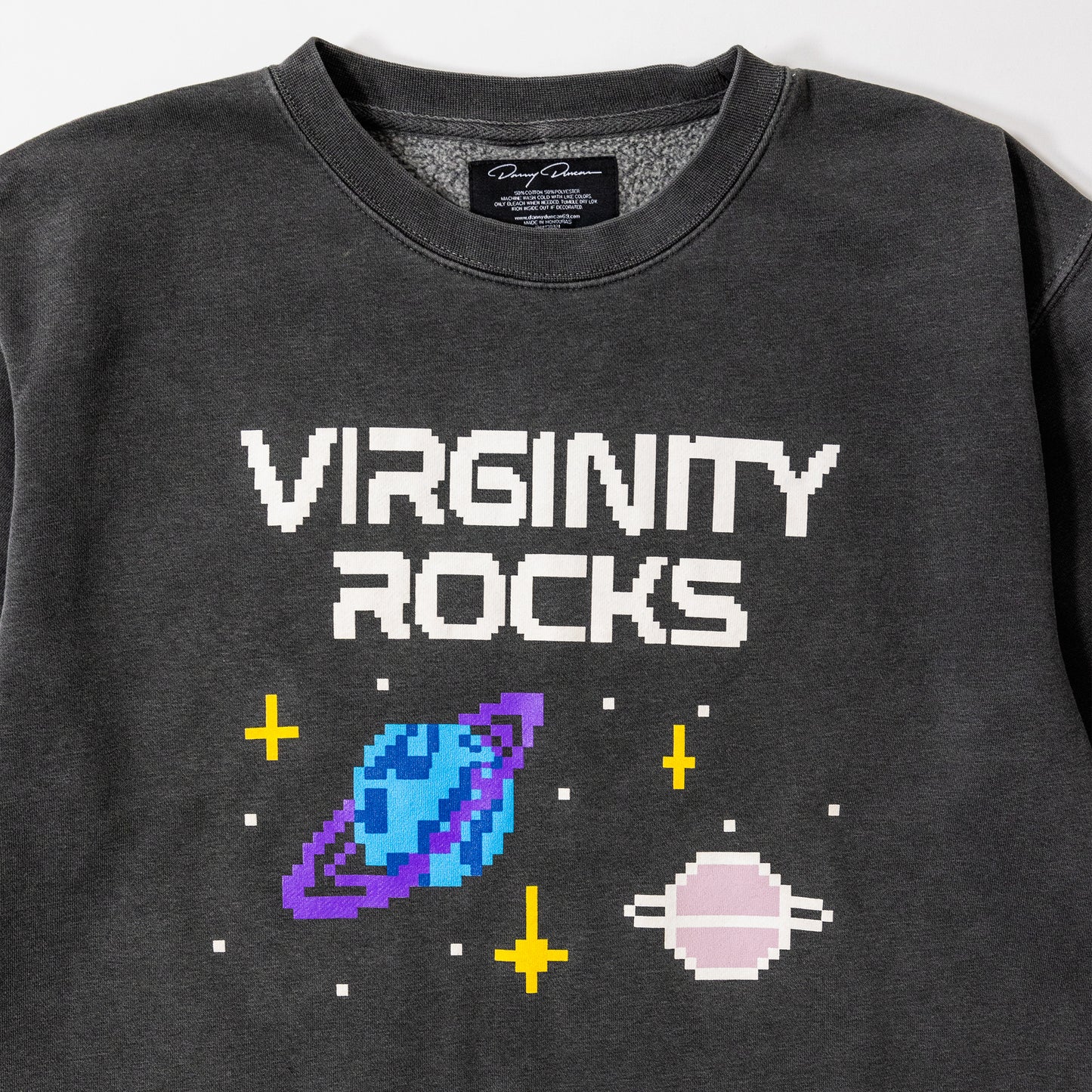 Virginity Rocks Pixel Space Crewneck