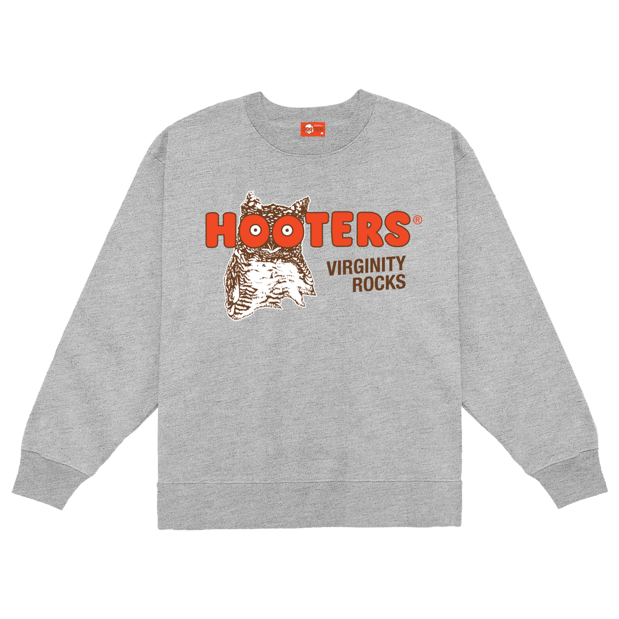 Virginity Rocks x Hooters Grey Crewneck