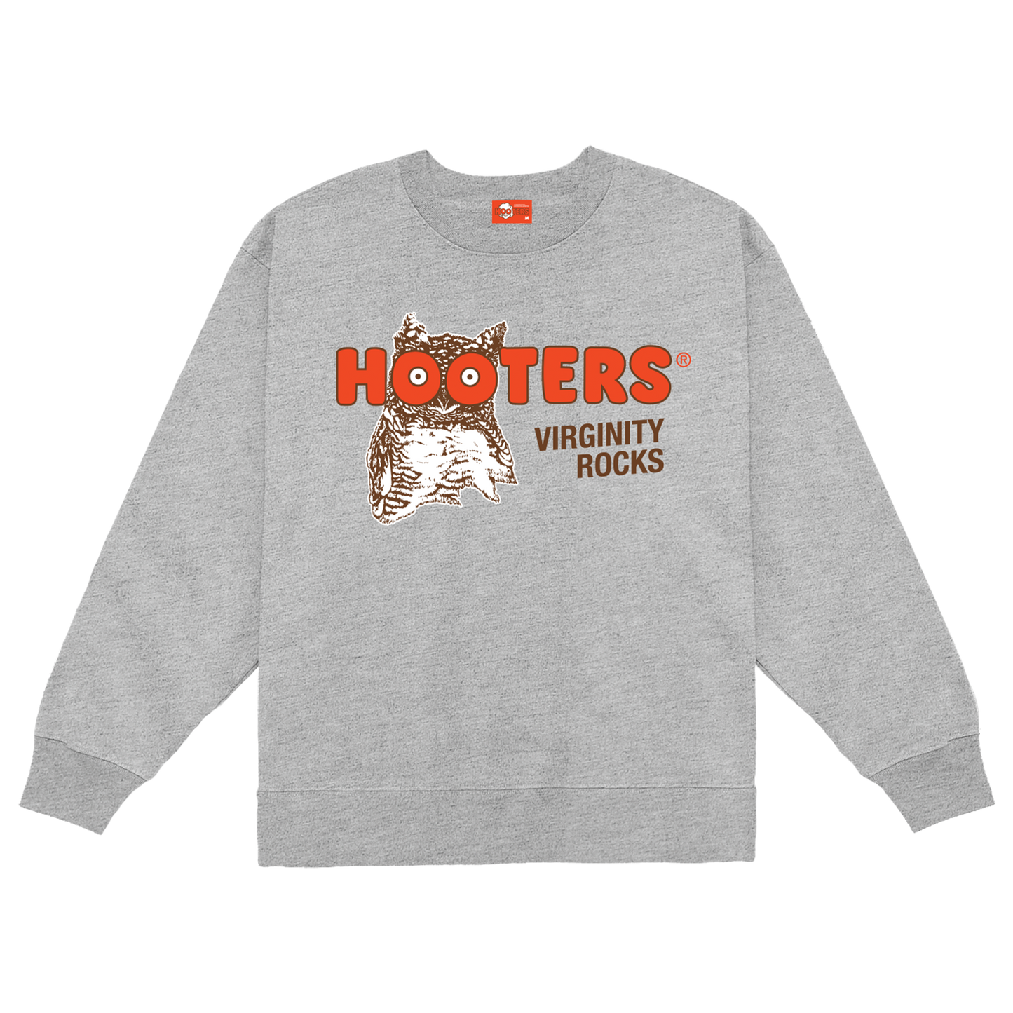 Virginity Rocks x Hooters Grey Crewneck