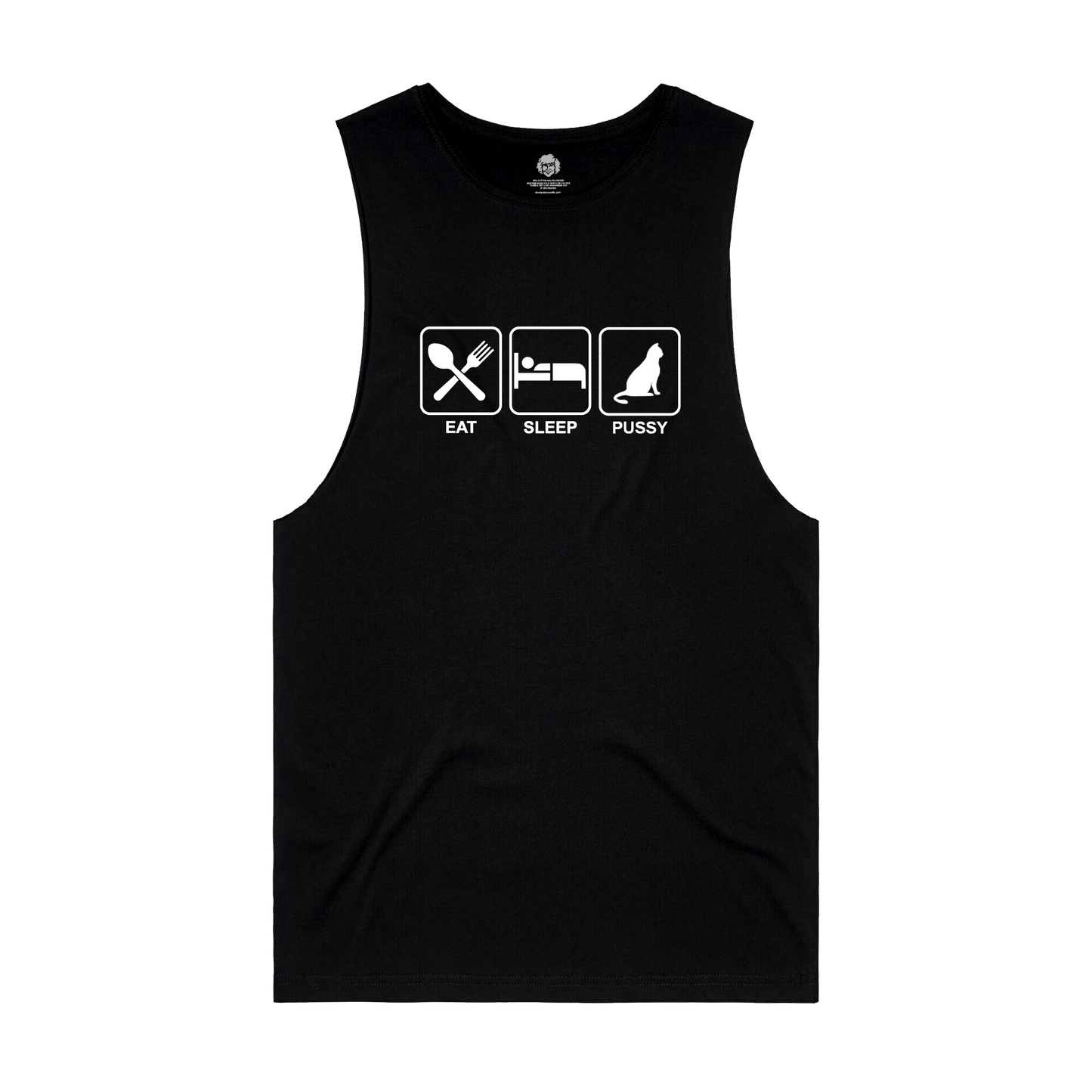 Eat Sleep Pussy Black Sleeveless Tank
