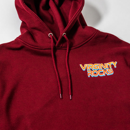 Virginity rocks red sales tie dye hoodie