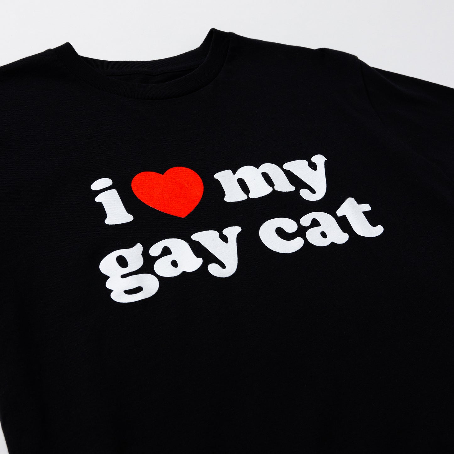 I Heart My Cat Black Tee