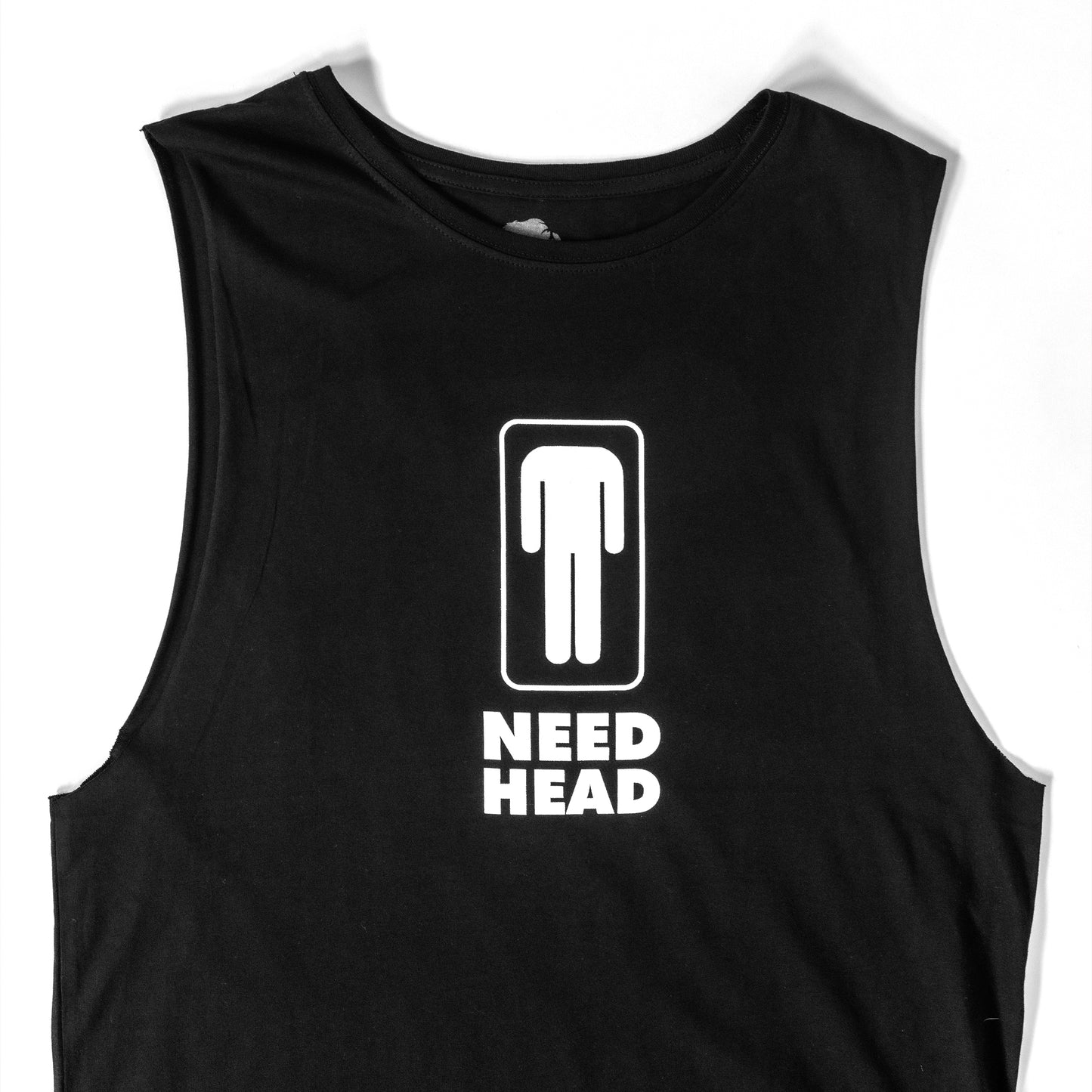Need Head Black Sleeveless Tank