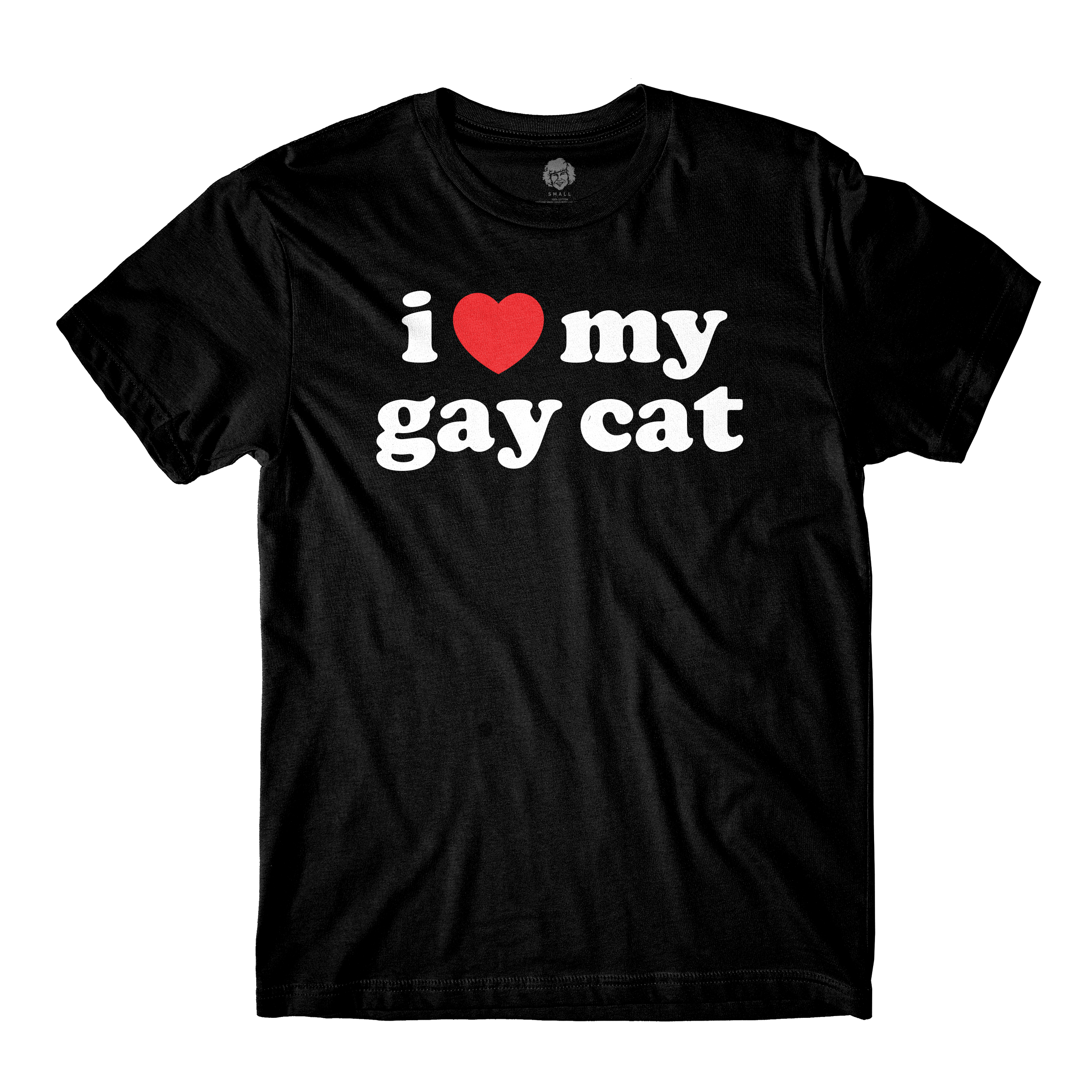 I Heart My Cat Black Tee