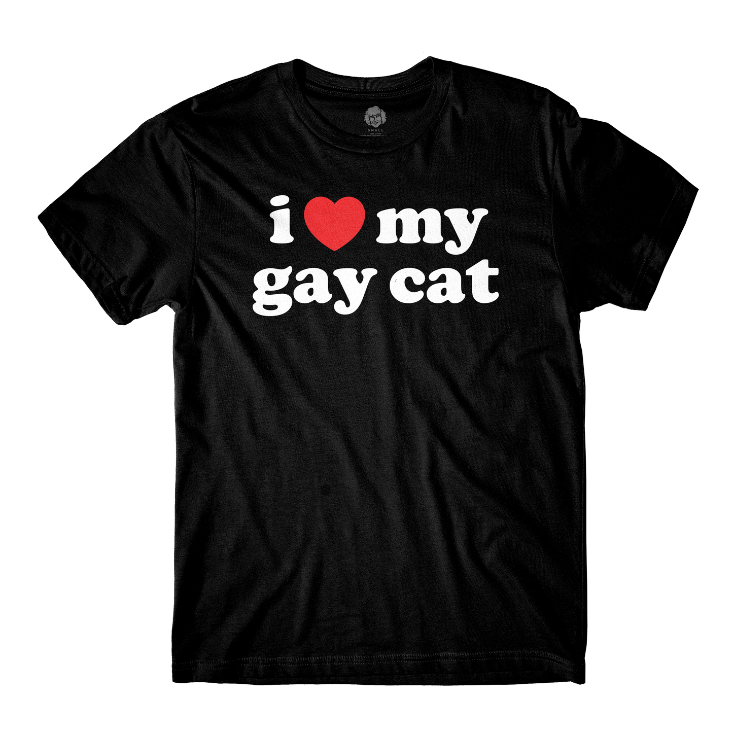 I Heart My Cat Black Tee