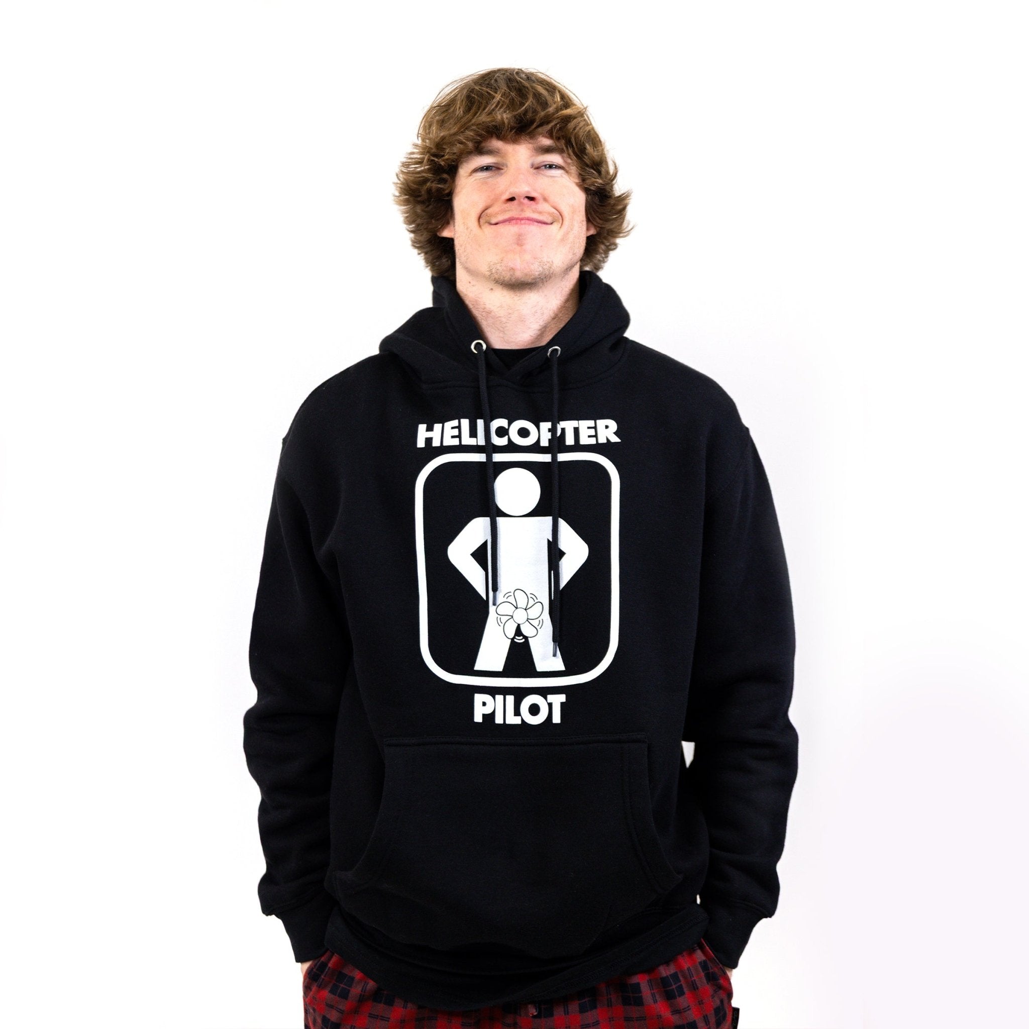 Helicopter Pilot Black Hoodie - Danny Duncan