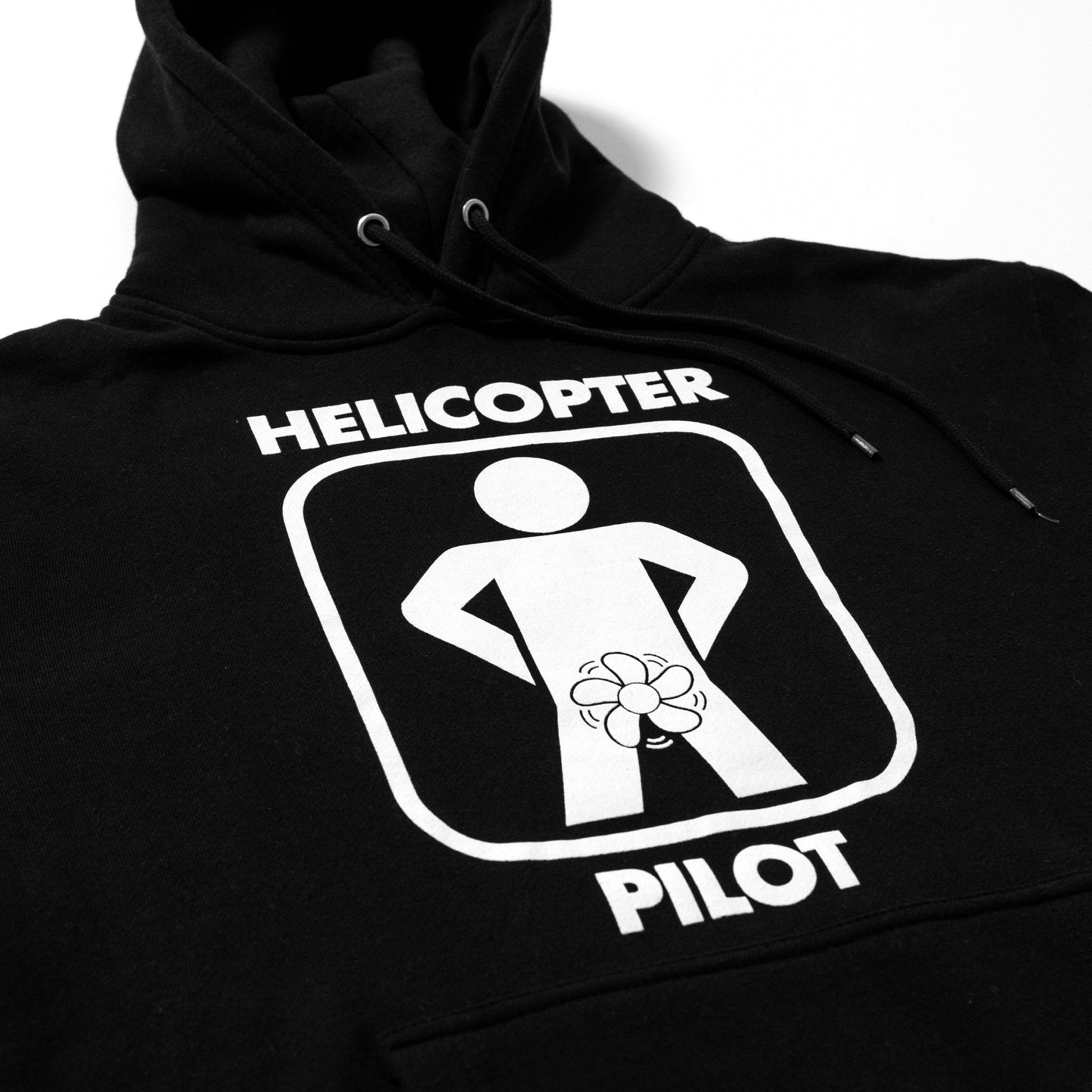 Helicopter Pilot Black Hoodie - Danny Duncan