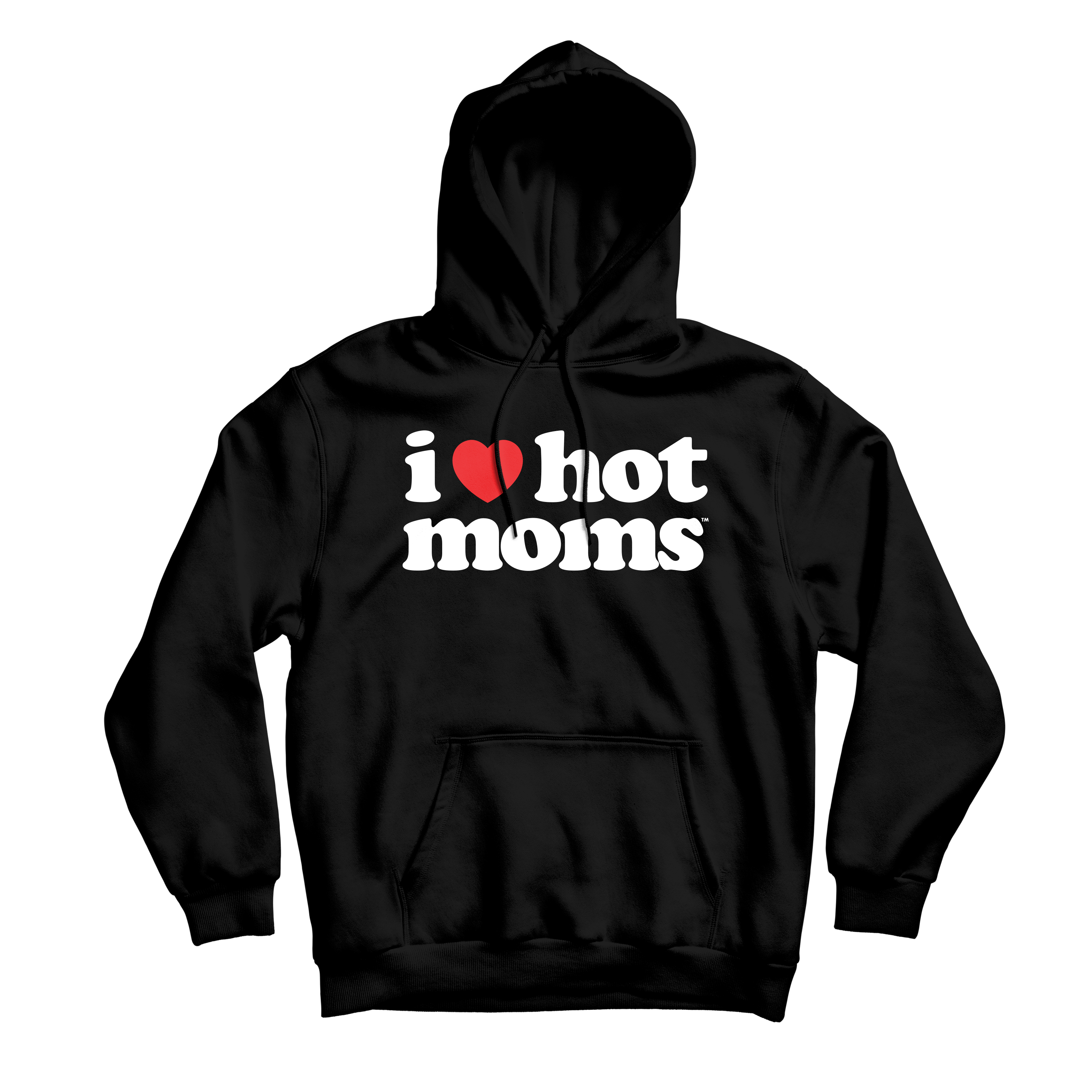 I Heart Hot Moms Black Hoodie
