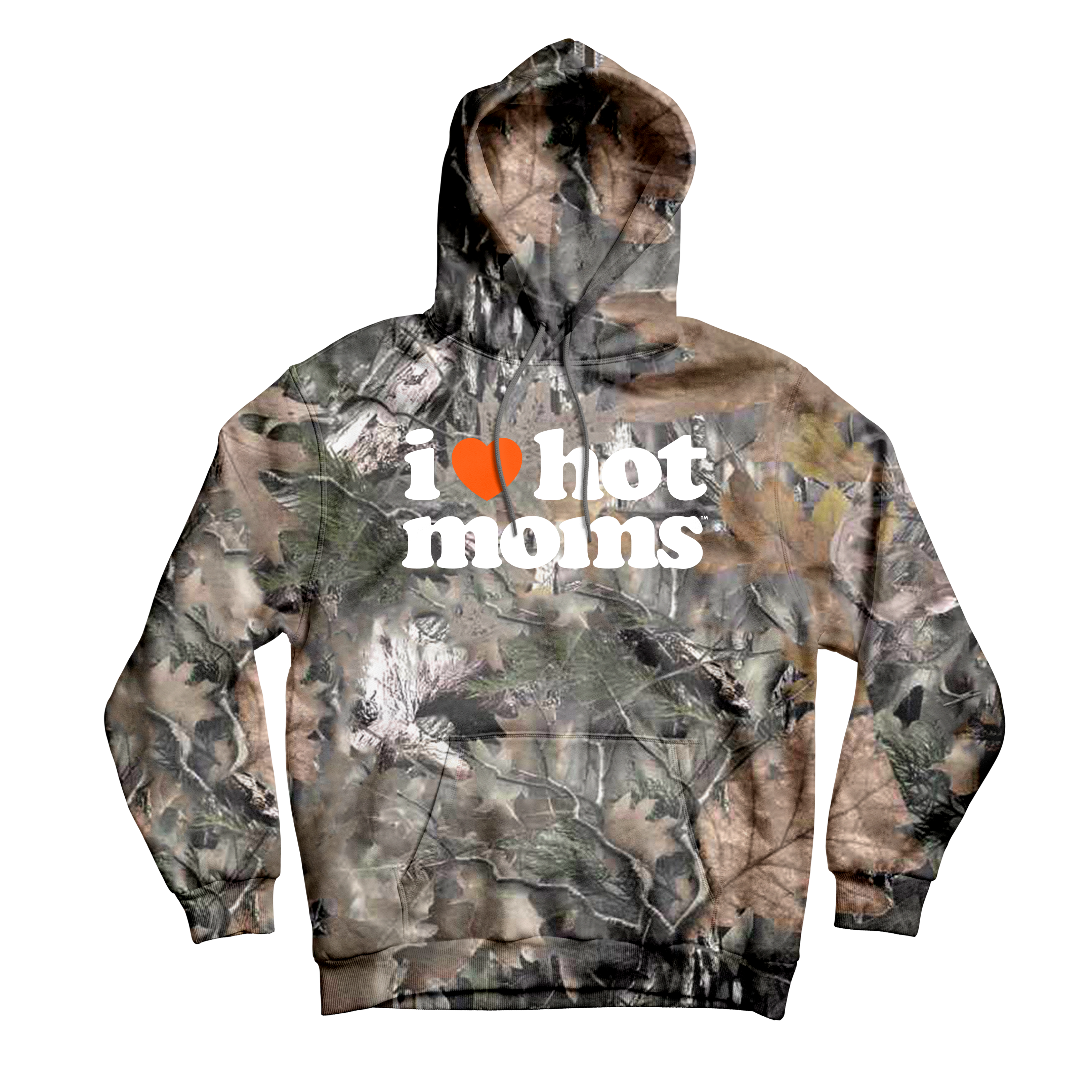 I Heart Hot Moms Camo Hoodie
