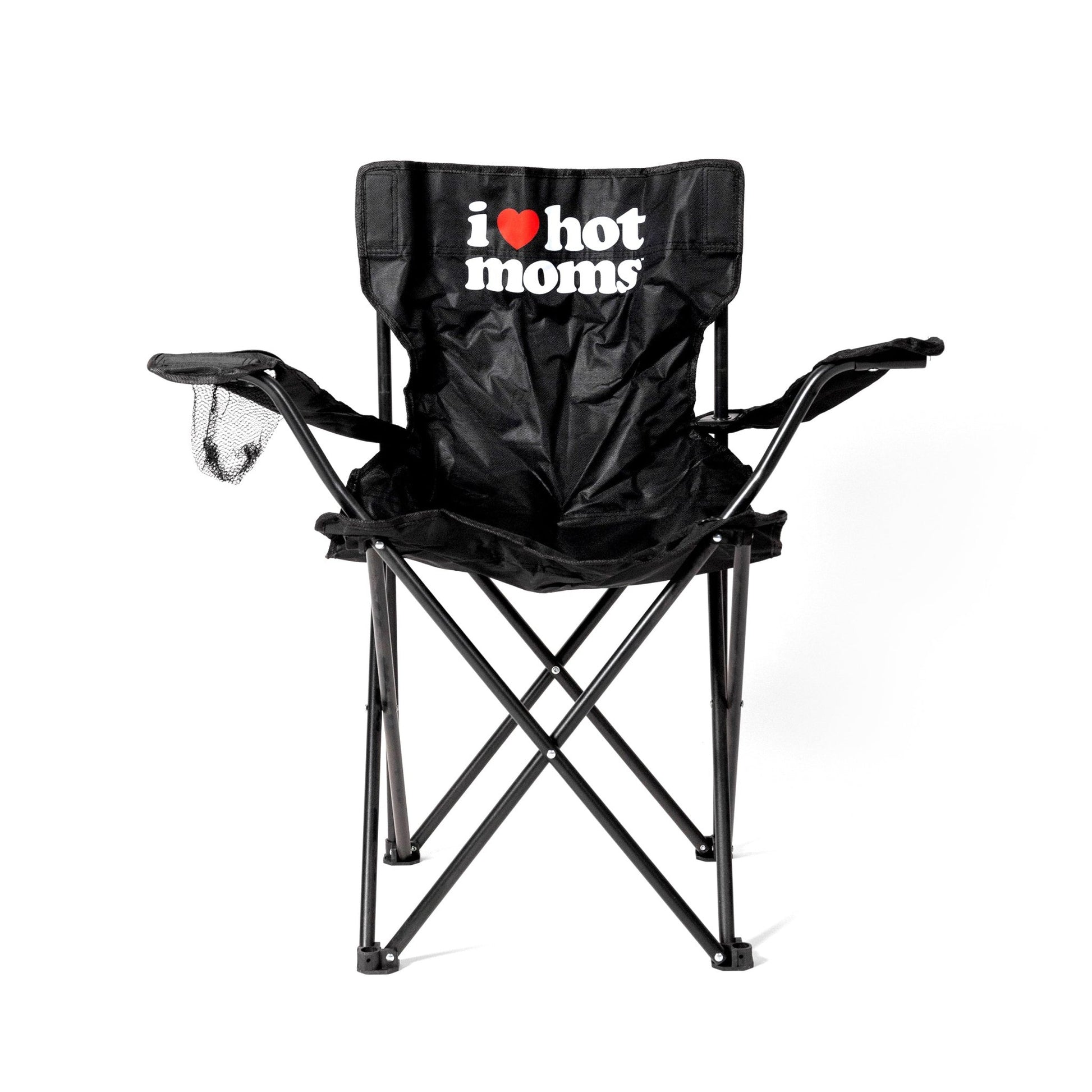 I Heart Hot Moms Black Beach Chair - Danny Duncan