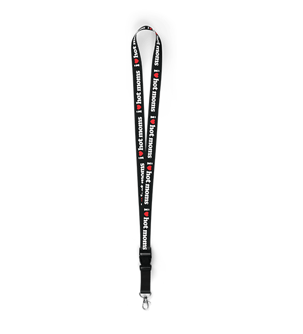 I Heart Hot Moms Black Lanyard - Danny Duncan