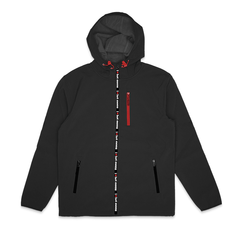 I Heart Hot Moms Black Snow Jacket - Danny Duncan